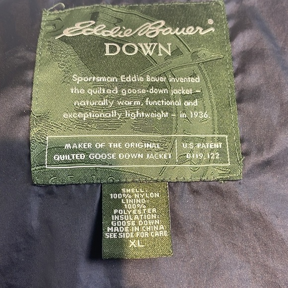 Eddie Bauer Down Filled Black Vest Size Extra Large - Picture 5 of 10